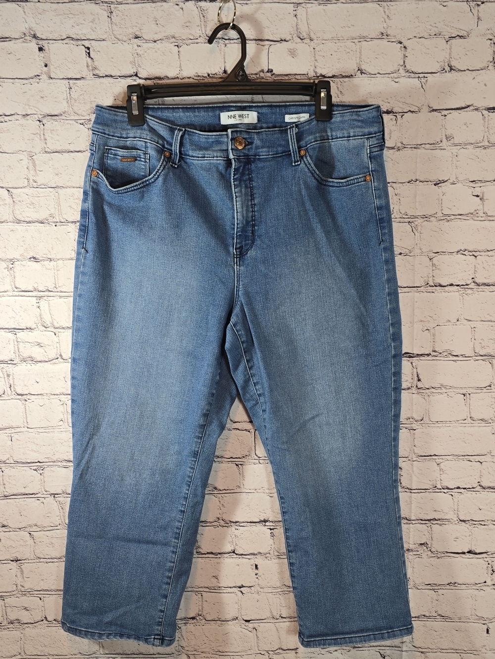 Nine West Light Blue 'Chrystie Capri' Cropped Jeans Size 16